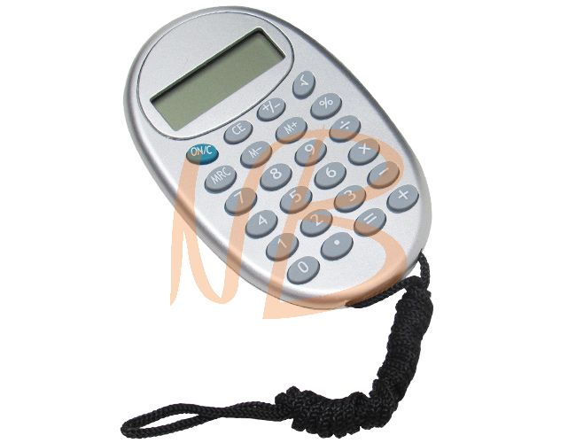 Calculadora oval com cordão 8 dígitos